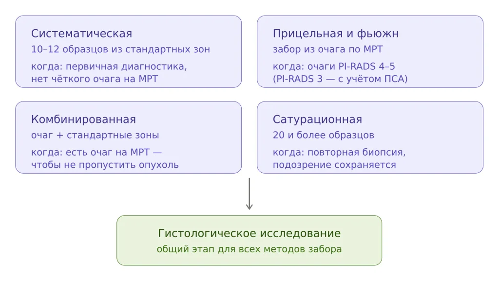 Виды биопсии простаты