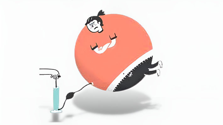 Вздутие живота перед месячными