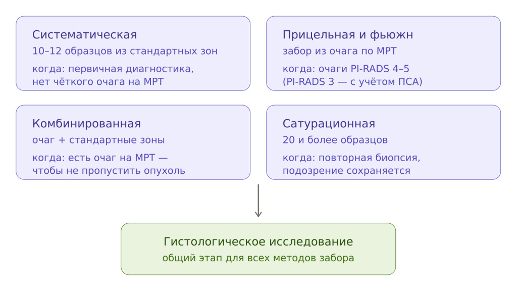 Виды биопсии простаты
